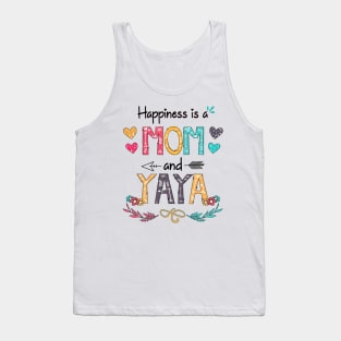 Happiness Is A Mom And Yaya Wildflower Happy Mother's Day Tank Top